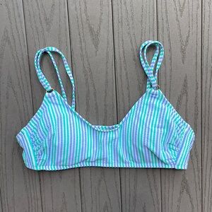 Xhilaration Striped Open Back Bikini Top